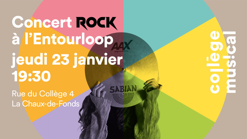 affiche-écran concert rock collège musical
